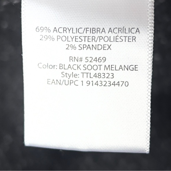 Time & Tru Women's Black Gray Open Front Cardigan Sweater Long Sleeve - Picture 5 of 5